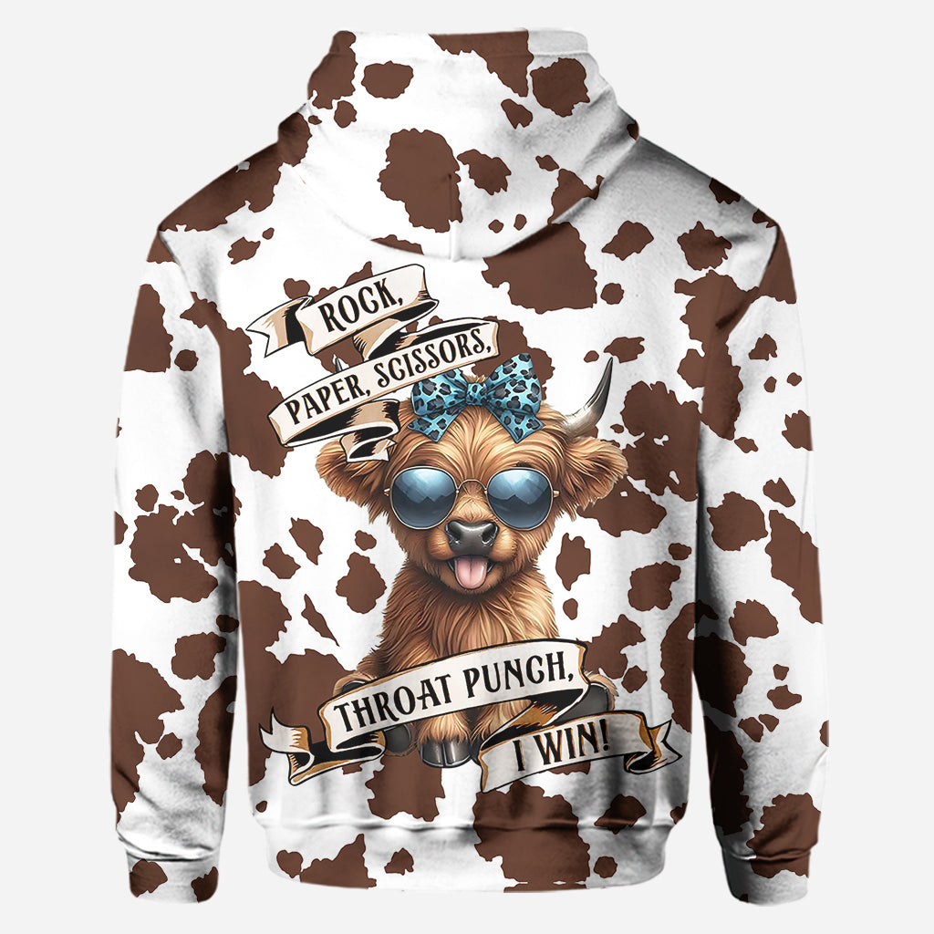 Pierre Feuille Ciseaux - Sweat à capuche et legging personnalisés vache des Highlands