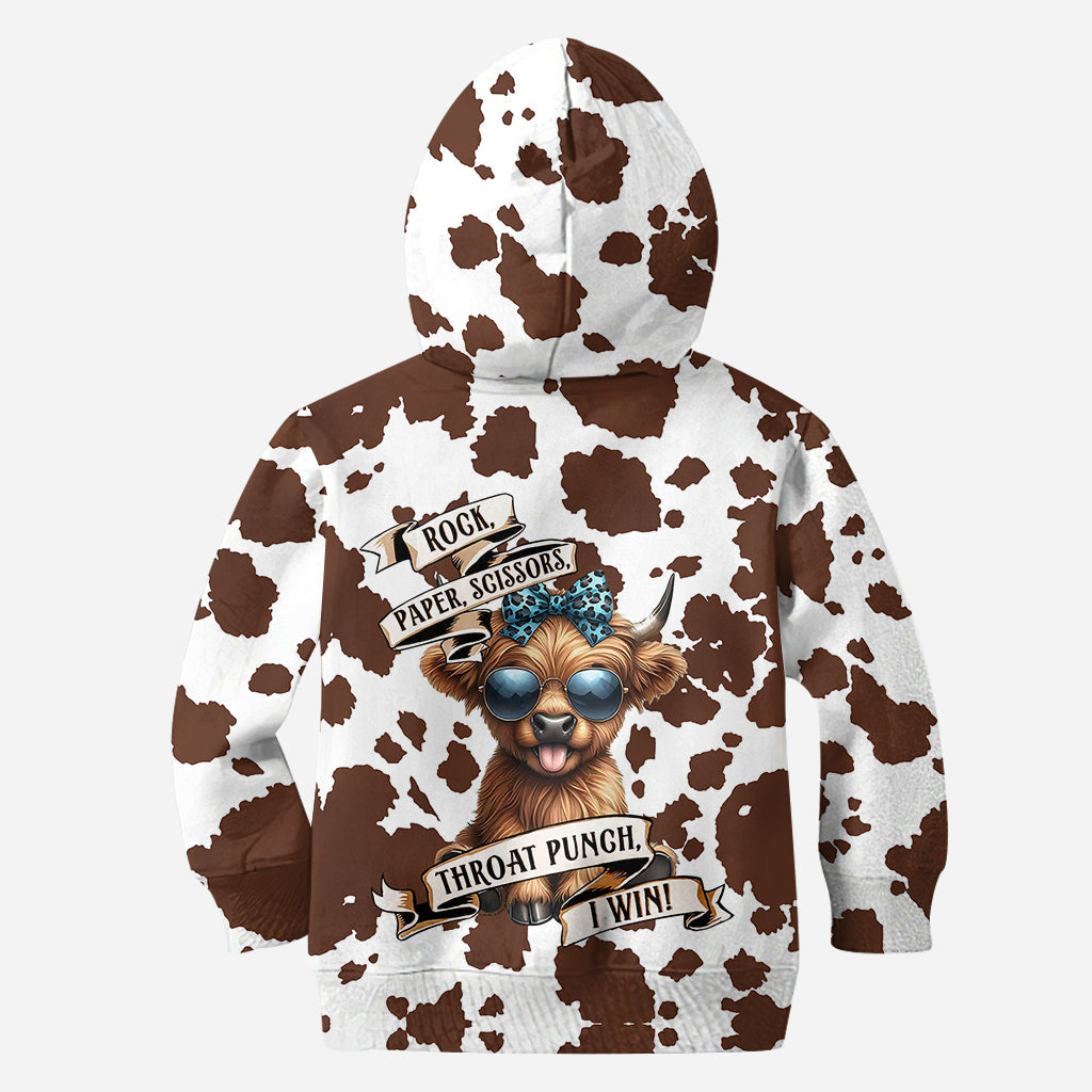 Pierre Feuille Ciseaux - Sweat à capuche et legging personnalisés vache des Highlands