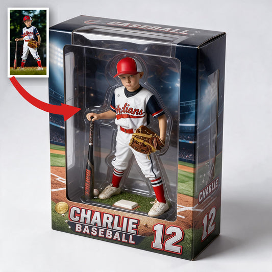Coffret d'affichage 3D acrylique personnalisé pour joueur de baseball jeunesse