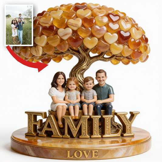 Personalized Family Of Four Custom Shaped Acrylic Plaque Family Keepsake Decor