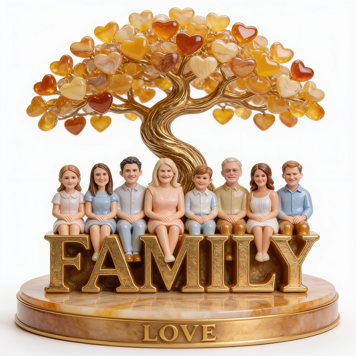 Personalized Big Family Custom Shaped Acrylic Plaque Family Keepsake