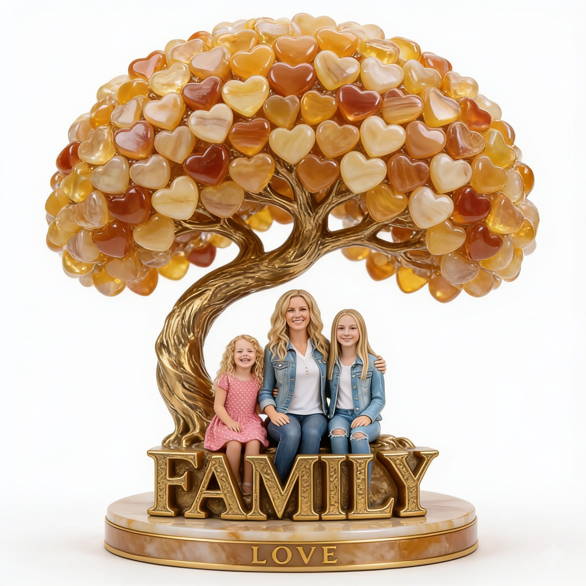 Personalized Single Mom Family Custom Shaped Acrylic Plaque Keepsake Gift