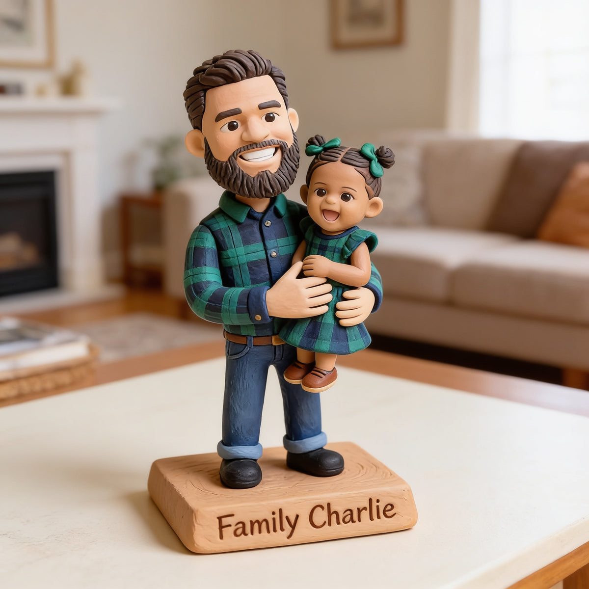 Personalized Single Dad Family Custom Shaped Acrylic Plaque Family Keepsake
