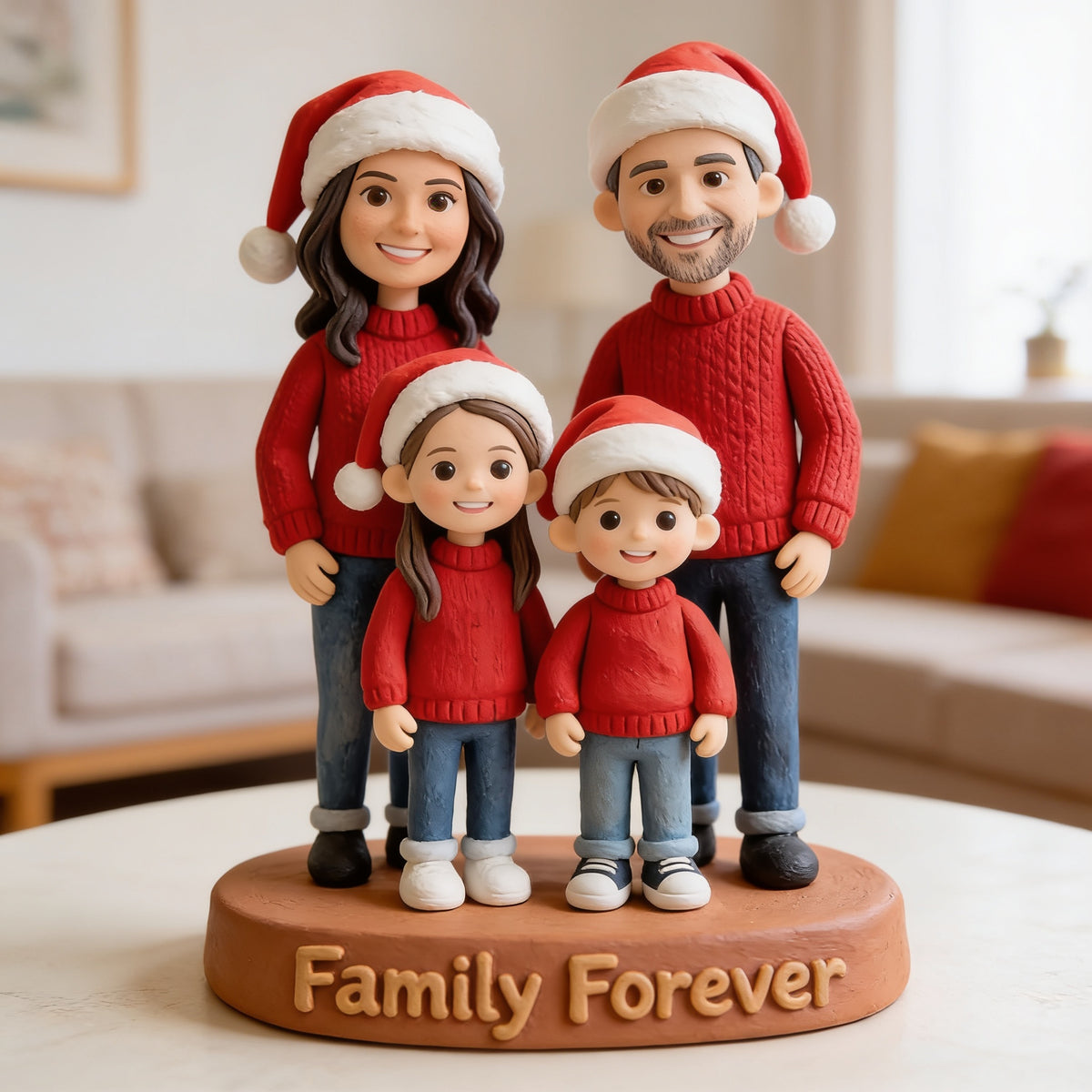 Personalized Christmas Family Custom Shaped Acrylic Plaque Holiday Decor Gift
