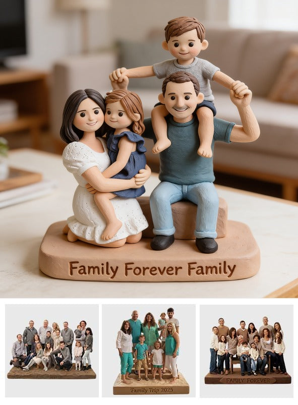 Personalized Family Of Four Custom Shaped Acrylic Plaque Keepsake Gift