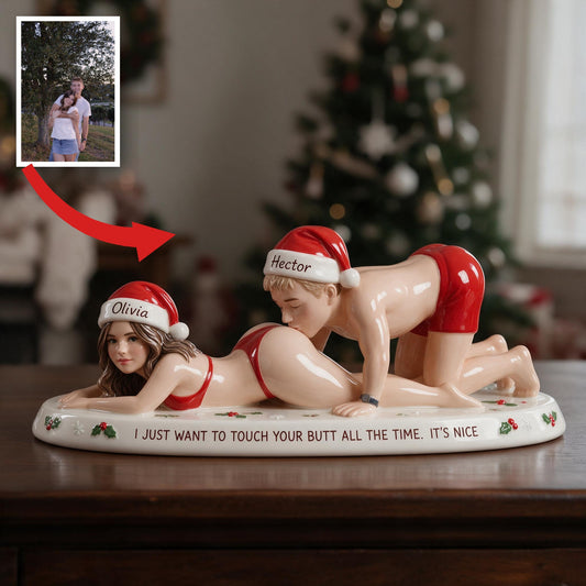 Custom Photo Christmas Funny Husband Wife Couple 3D Plaque Fun Couple Gift