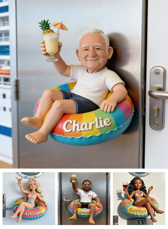 Personalized Older Man Grandpa Cruise 3D Magnet Fridge Decor Gift