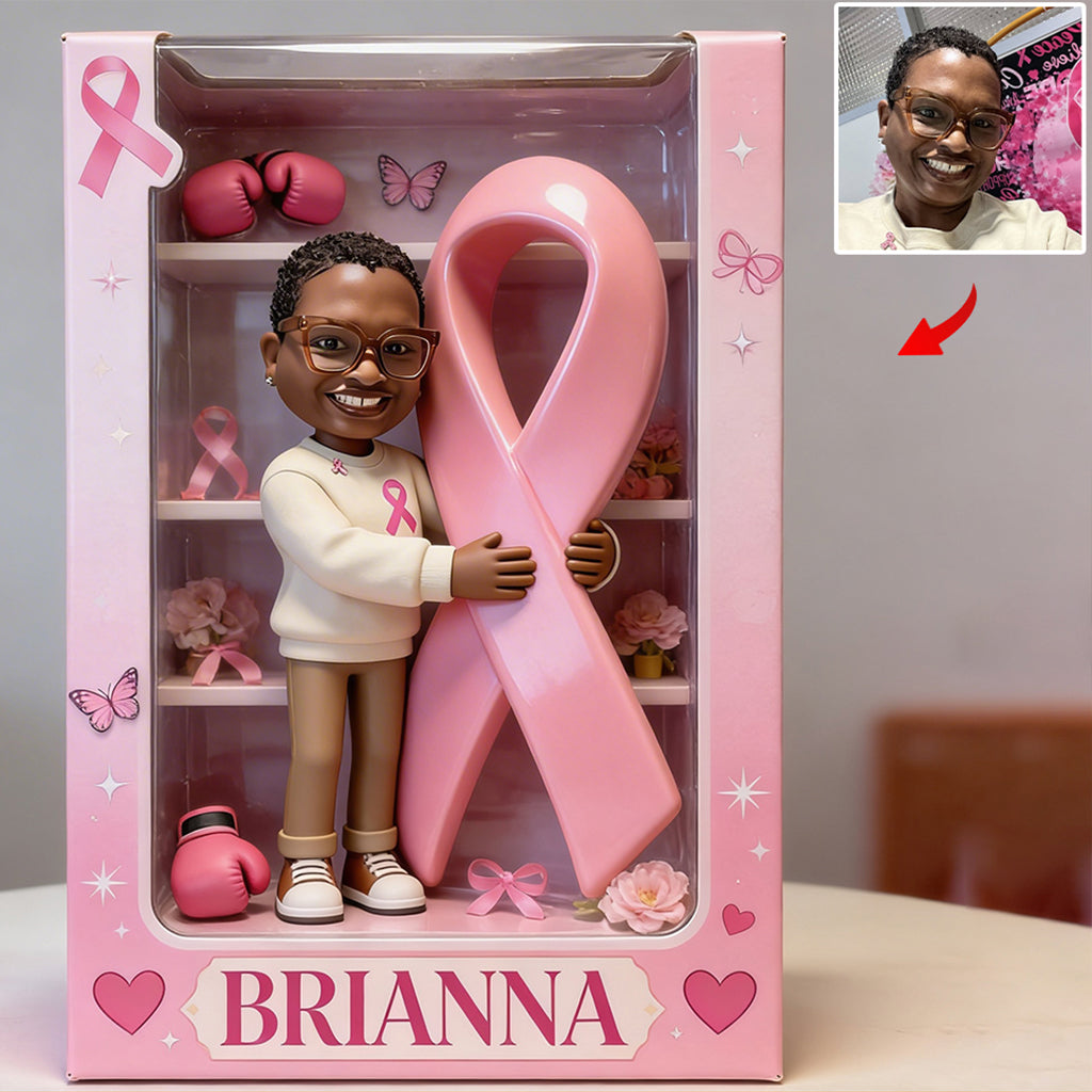 Personalized Latina Breast Cancer Woman Custom Shaped Acrylic Plaque Awareness Gift