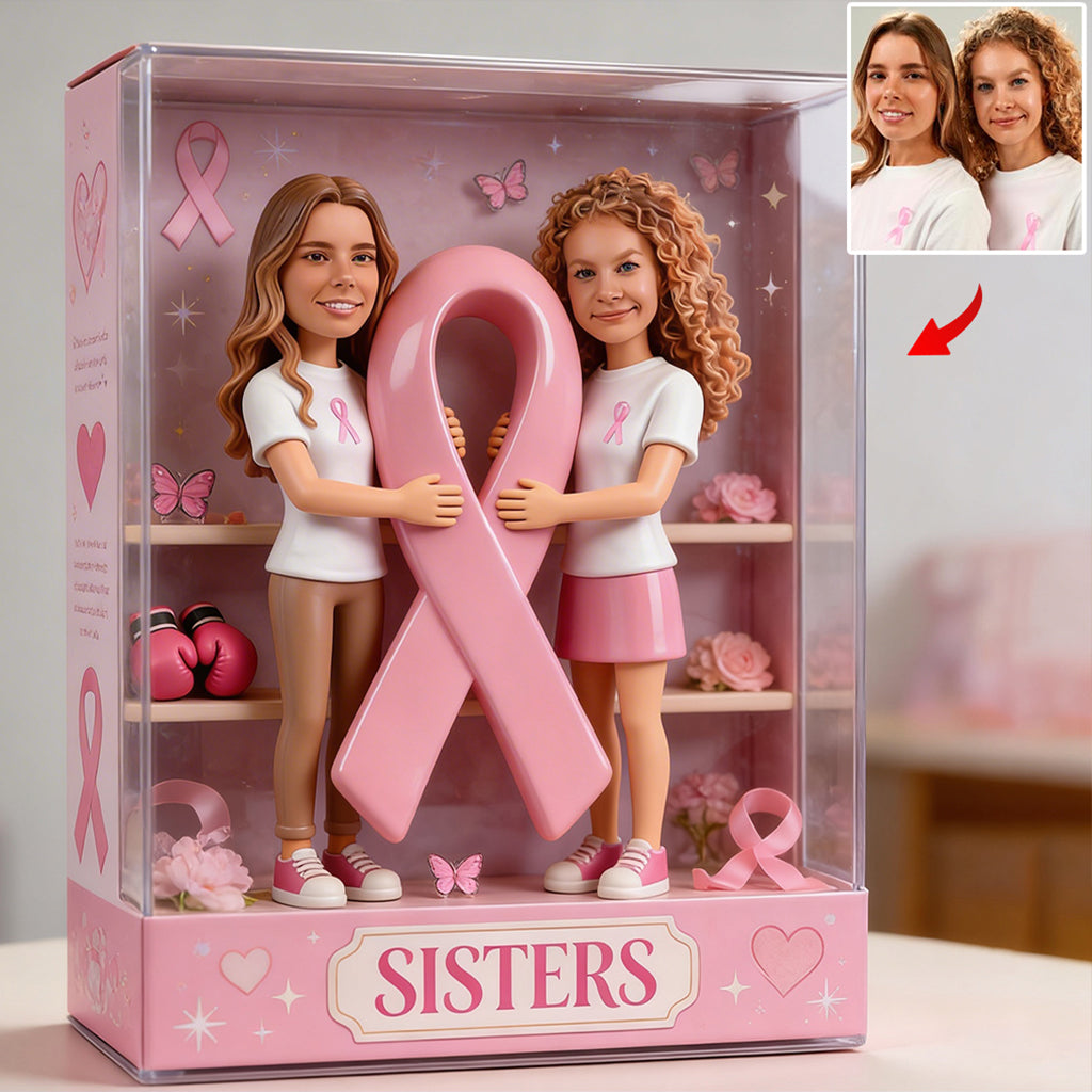 Personalized Black Breast Cancer Woman Custom Shaped Acrylic Plaque Awareness Gift