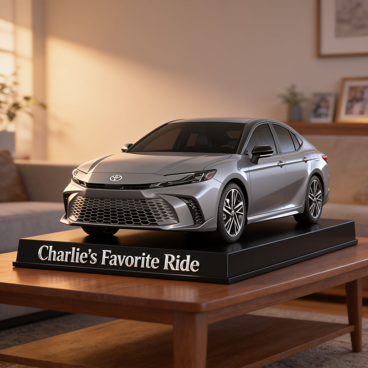 Personalized Grey Toyota Camry Sedan Custom Shaped Acrylic Plaque Car Lover Gift