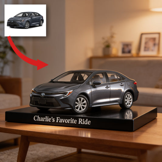 Personalized Dark Grey Toyota Corolla Custom Acrylic Plaque Car Lover Gift