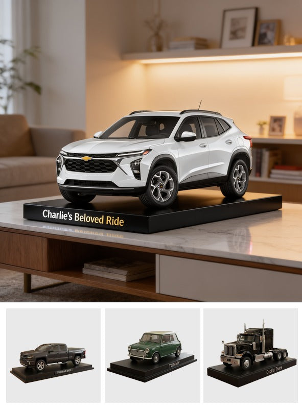 Personalized White Chevrolet Crossover SUV Custom Shaped Acrylic Plaque Car Lover Gift