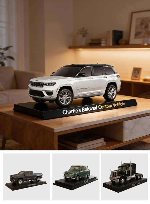 Personalized Silver Jeep Grand Cherokee Custom Shaped Acrylic Plaque Car Lover Gift