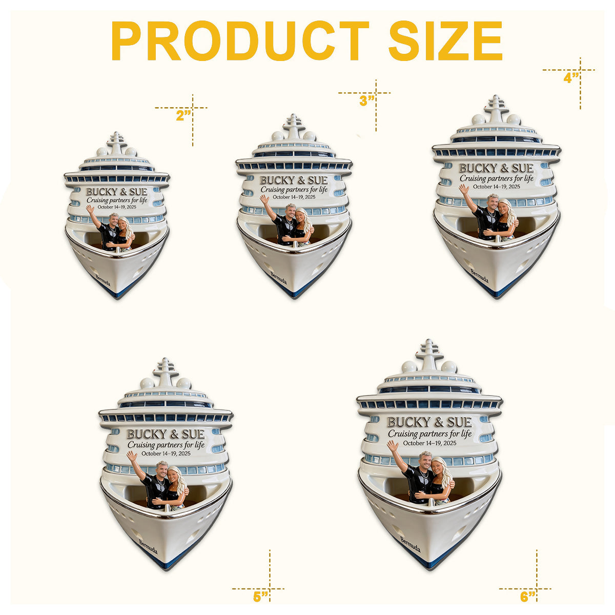 Personalized Couple Cruise Fridge Magnet Husband Wife Travel Keepsake Gift