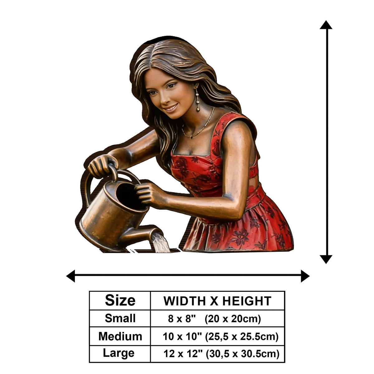 Custom Photo Middle-Aged Woman Gardening Wooden Wall Mount Sign, Home Garden Decor Gift