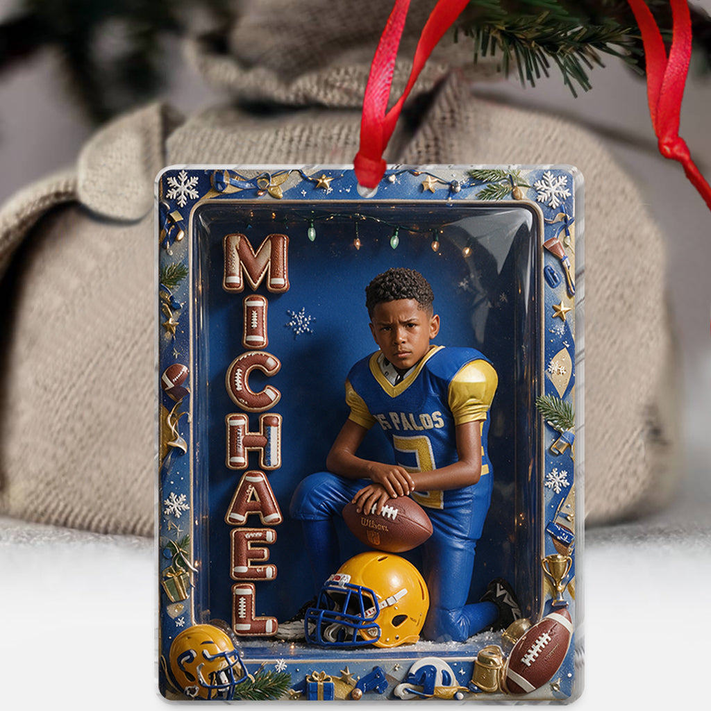 Personalized Christmas Latina Female Youth Volleyball Player Keepsake Ornament