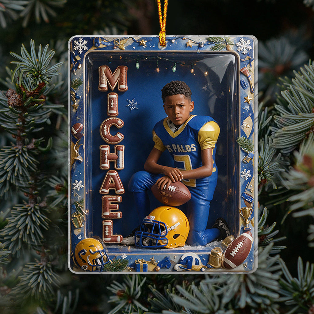 Personalized Christmas Male Youth Volleyball Player Ornament Sports Gift