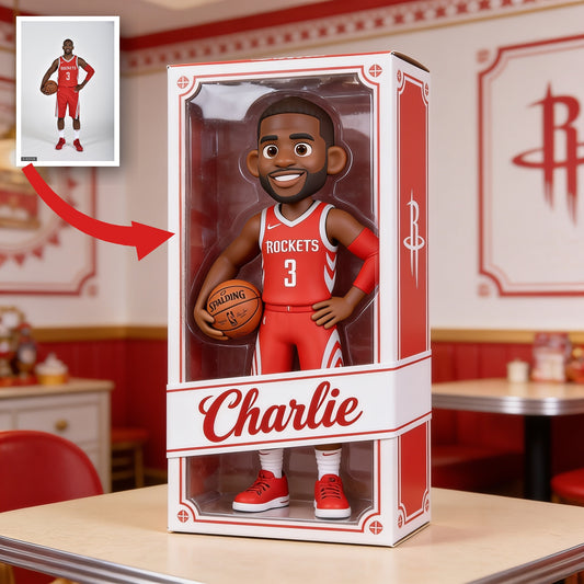 Personalized Black Man Basketball Player Custom Shaped Acrylic Plaque