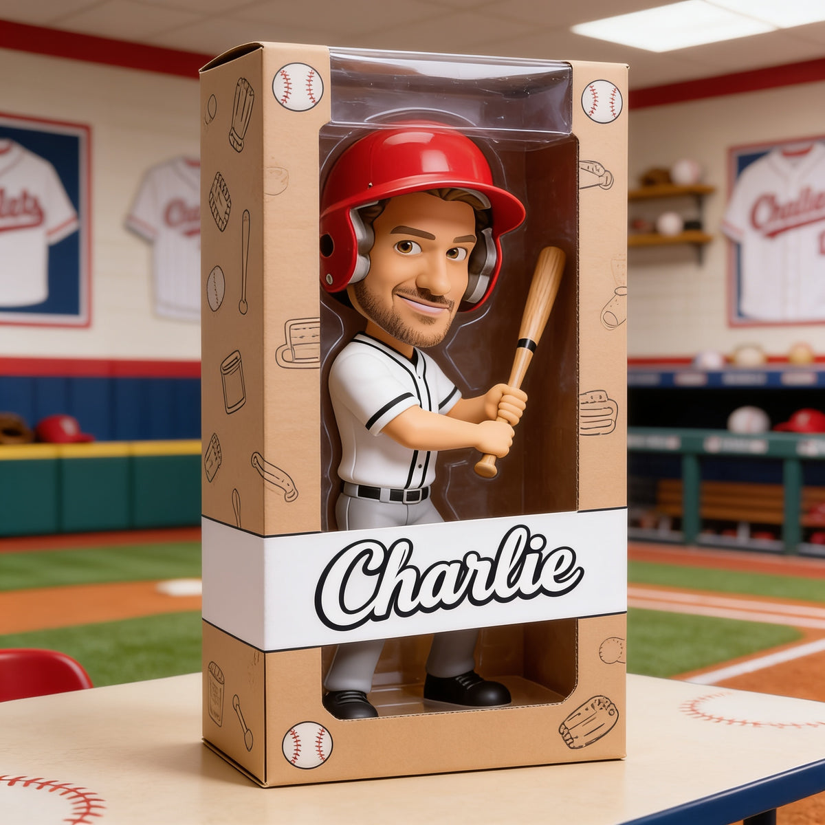 Personalized Man Baseball Player Custom Shaped Acrylic Plaque Baseball Fan Gift