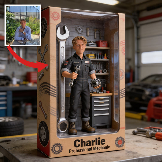 Personalized Man Mechanic Custom Shaped Acrylic Plaque Garage Decor Gift for Him