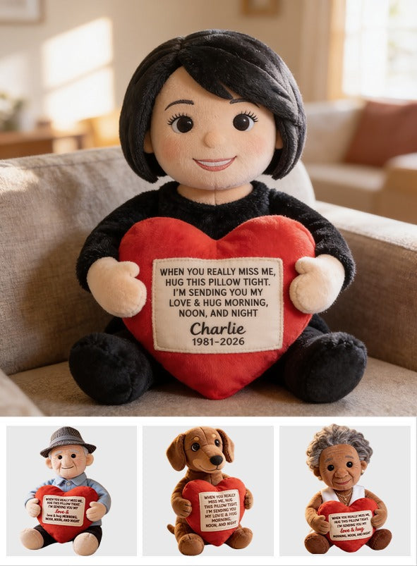 Personalized Middle-Aged Black Woman Memorial Faux Fur Shaped Pillow