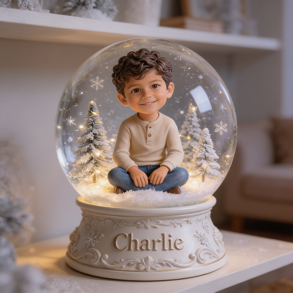 Personalized Latino Little Boy Custom Shaped Acrylic Plaque Gift for Son Grandson Nephew