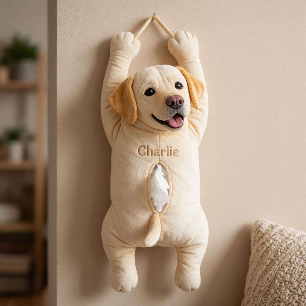 Personalized Yellow Labrador Retriever Pull-Out Organizer Home Storage