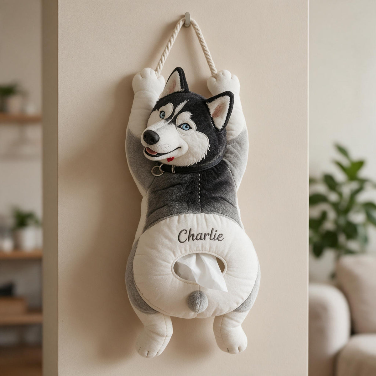 Personalized Siberian Husky Pull-Out Organizer Funny Home Storage Decor