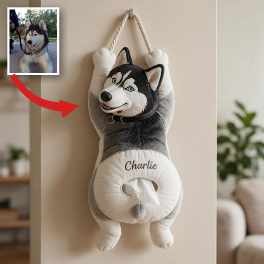 Personalized Siberian Husky Pull-Out Organizer Funny Home Storage Decor