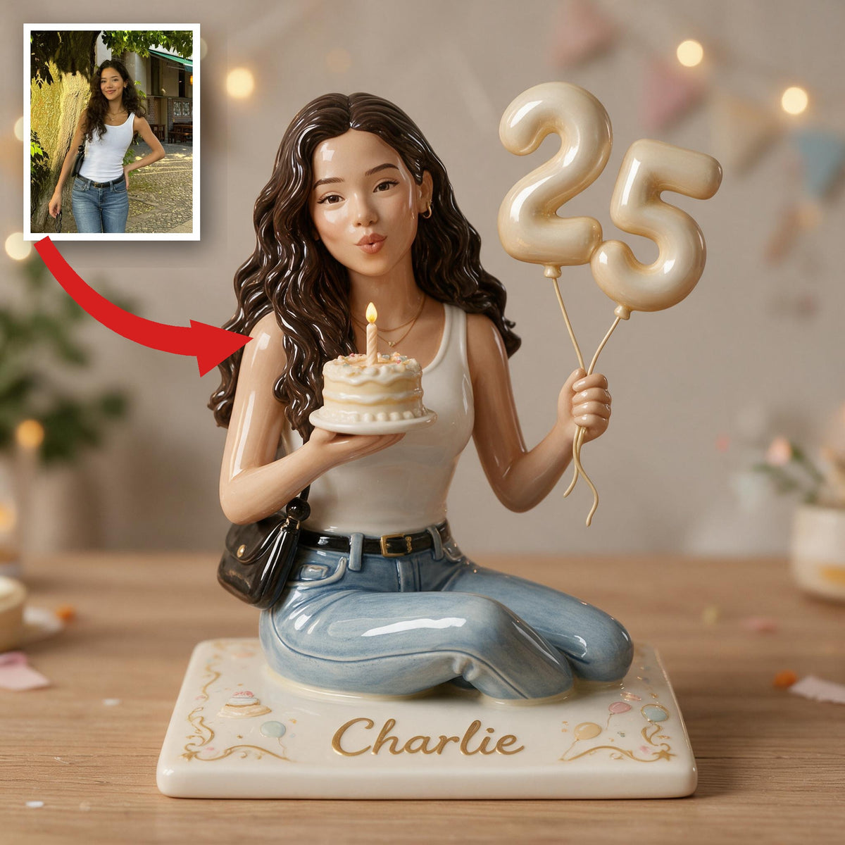 Personalized 25th Birthday Latina Woman 3D Plaque Keepsake Gift