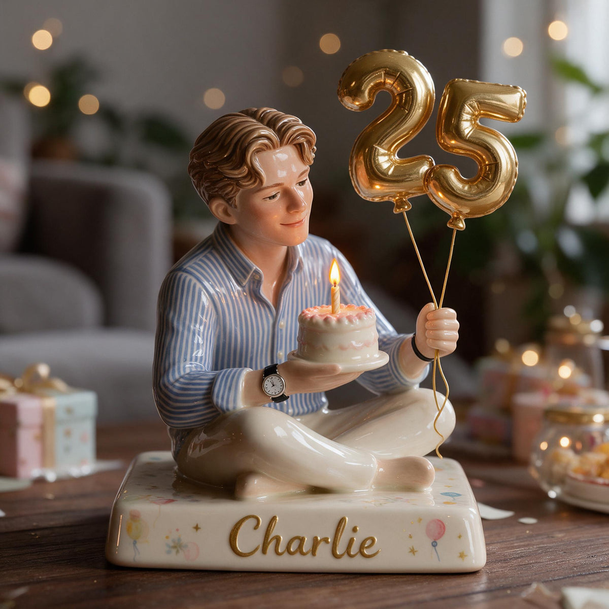 Personalized 25th Birthday Man 3D Plaque Gift for Him