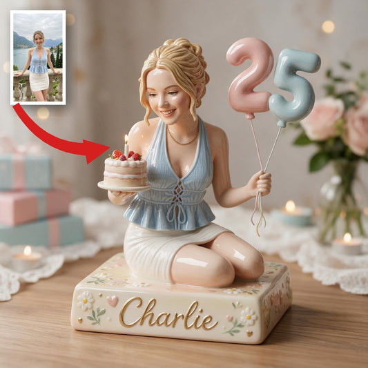 Personalized 25th Birthday Woman 3D Plaque Birthday Gift