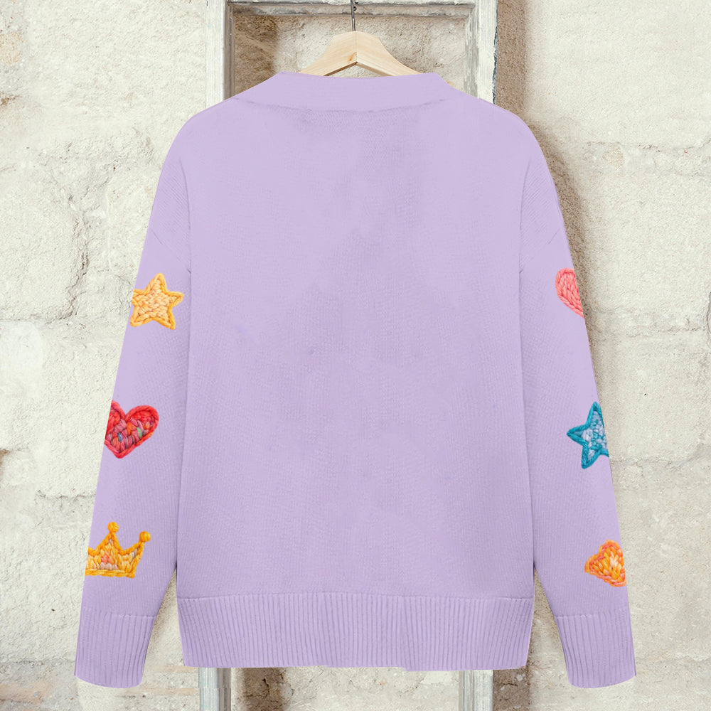 Personalized Latina Little Girl Kid Cardigan Sweater, Gift for Daughter Granddaughter Niece