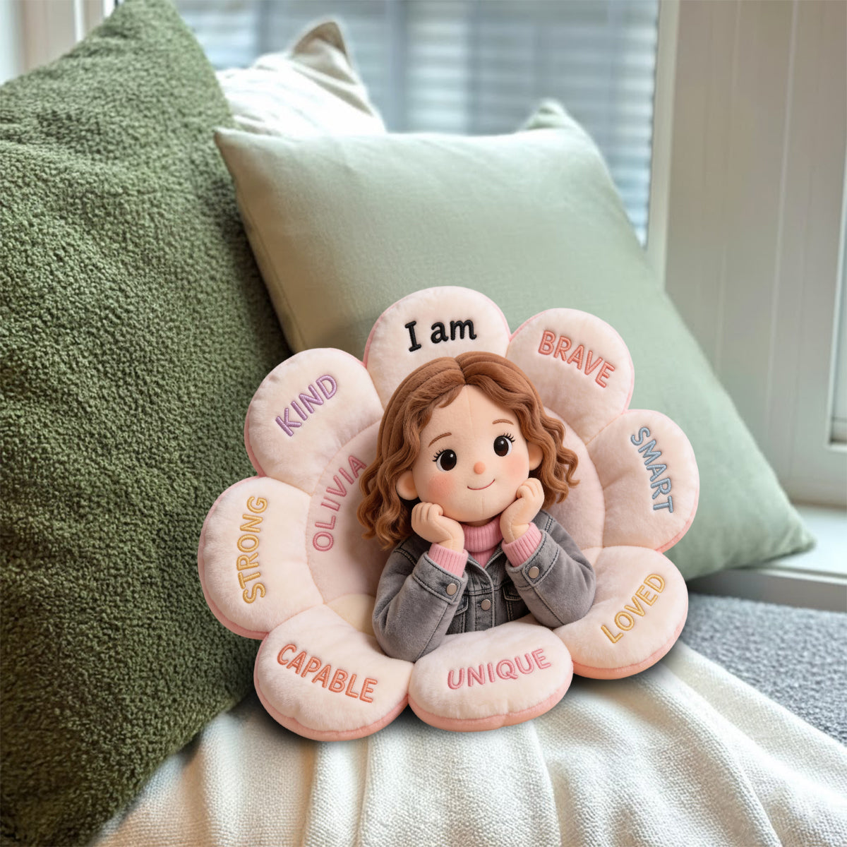 Personalized Latino Little Boy Affirmations Star Faux Fur Pillow, Son Grandson Nephew Gift