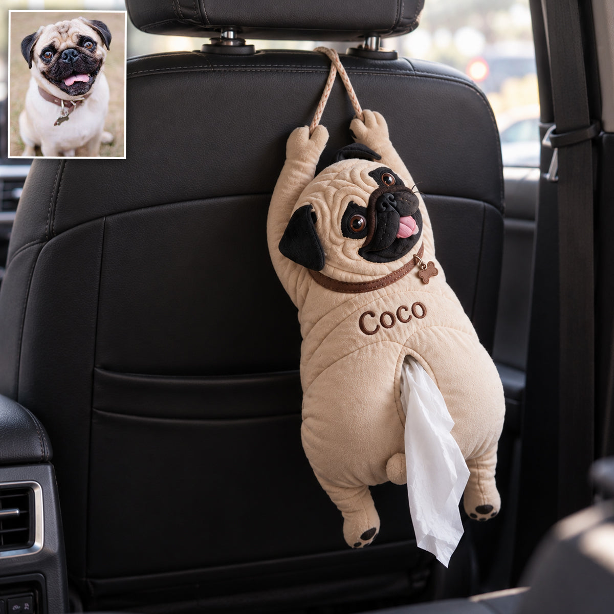 Personalized Fawn and White Chihuahua Puppy Pull-Out Organizer