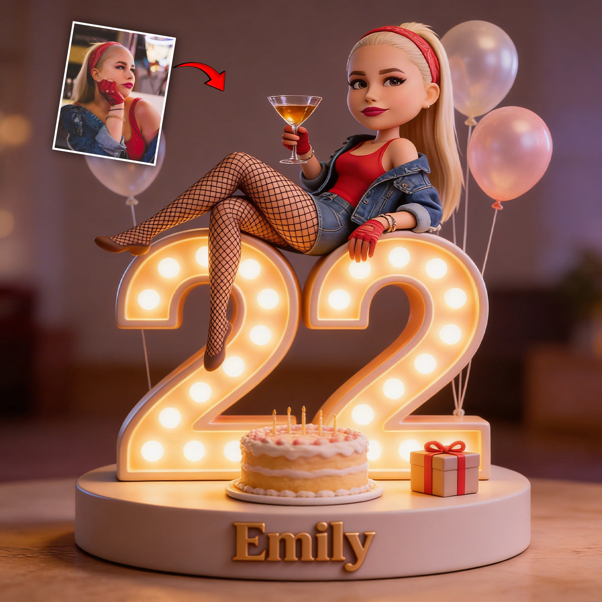 Personalized 70th Birthday Older Woman Custom Shaped Acrylic Plaque, Gift for Grandma Mom Wife
