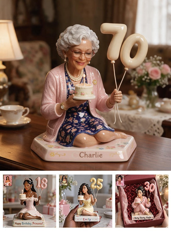 Personalized 70th Birthday Older Black Woman 3D Plaque Grandma Gift