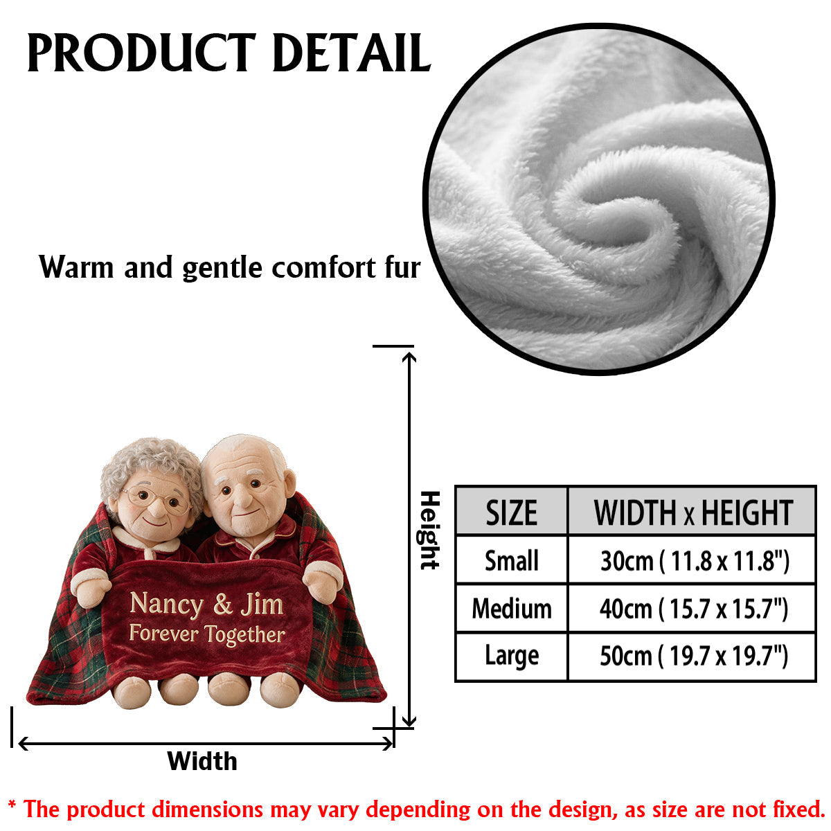 Personalized Christmas Black Gay Couple Faux Fur Pillow LGBT Holiday Decor