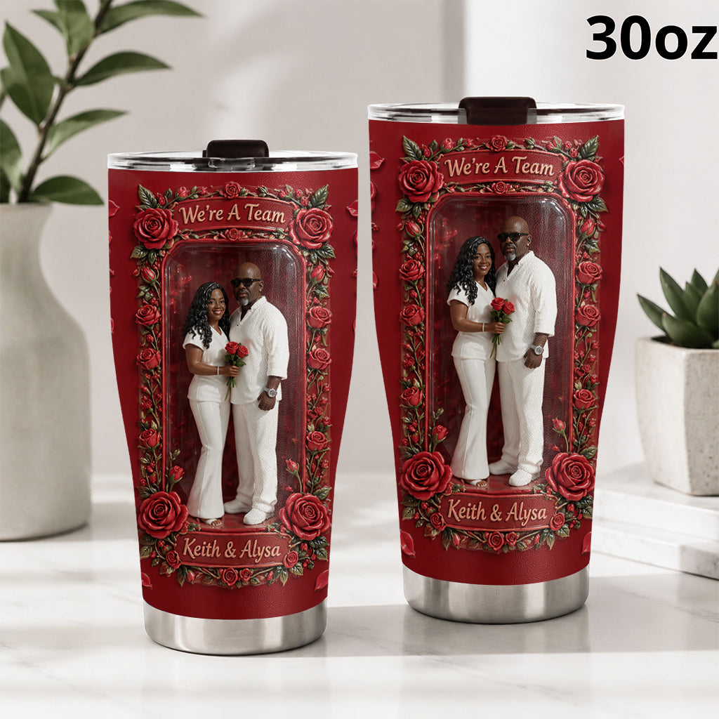 Custom Photo Older Black Couple Tumbler - Personalized Couple Keepsake Gift