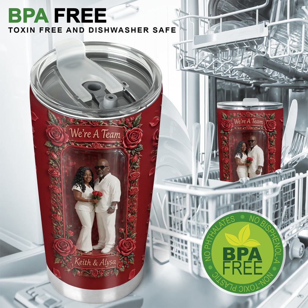 Custom Photo Older Latino Couple Tumbler, Personalized Couple Keepsake Gift
