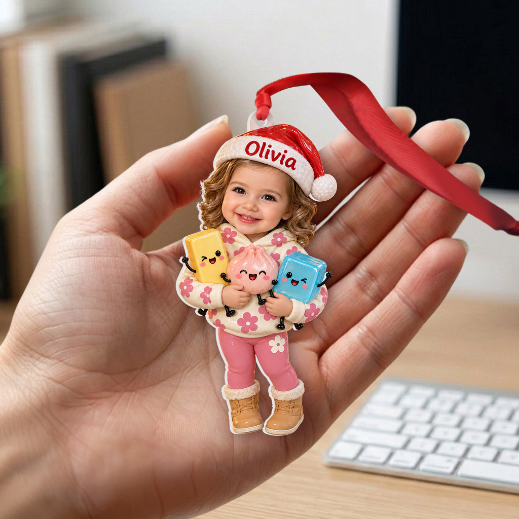 Ornement de Noël 3D Personnalisé pour Bébé Garçon
