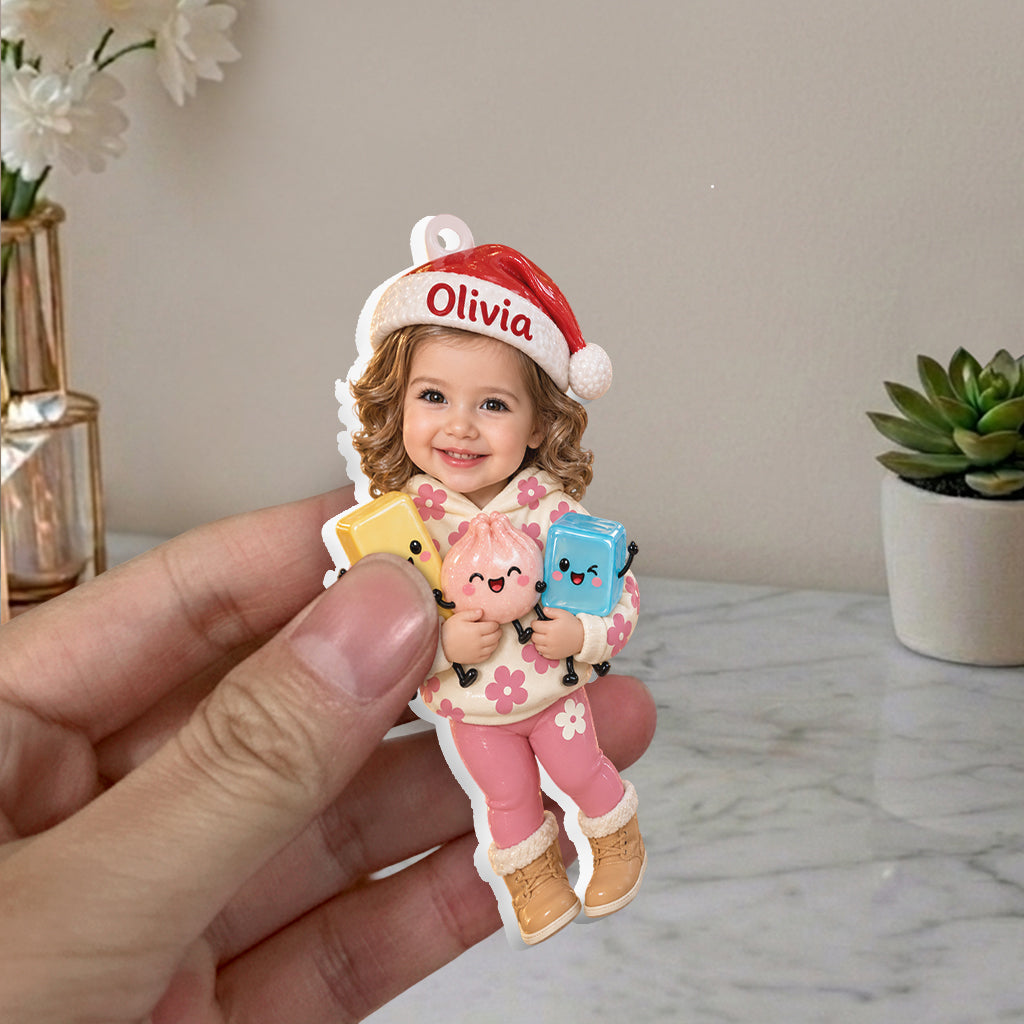 Personalized Christmas Little Boy Premium 3D Ornament Gift for Son Grandson Nephew