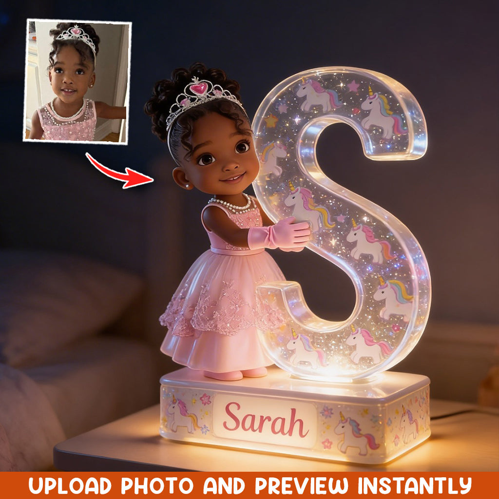 Personalized Latina Little Girl Acrylic LED Night Light Custom Gift for Daughter Granddaughter Niece