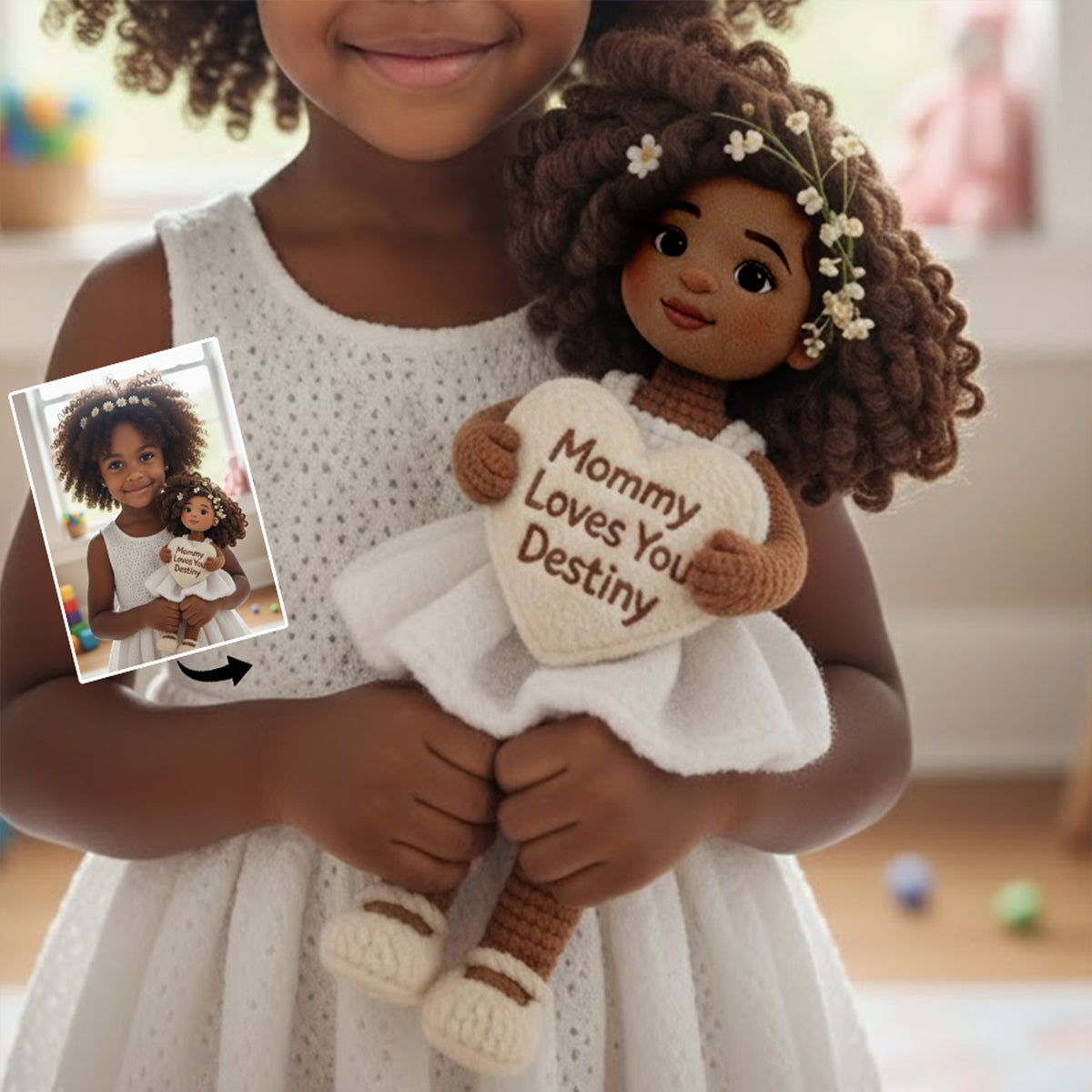 Personalized Christmas Black Christmas Baby Girl Gingerbread Faux Fur Pillow Gift for Kids