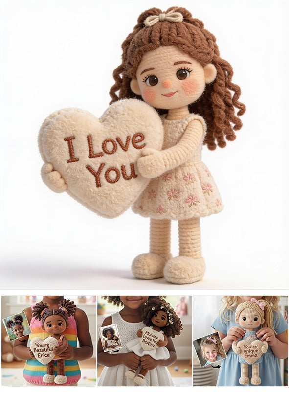 Personalized Latina Little Girl Premium Faux Fur Pillow Gift for Daughter Granddaughter Niece