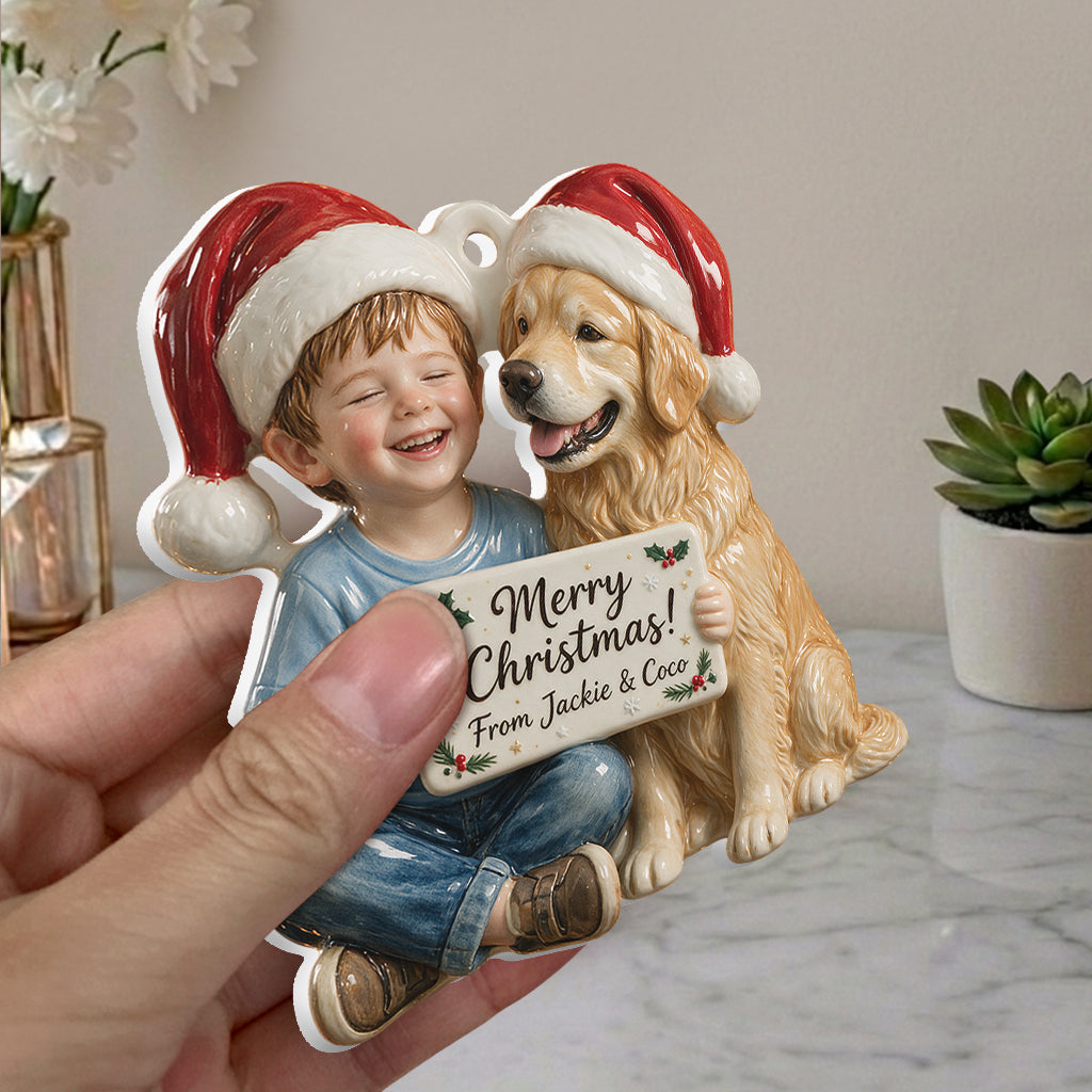 Personalized Christmas Black Little Girl Premium 3D Ornament Keepsake Gift