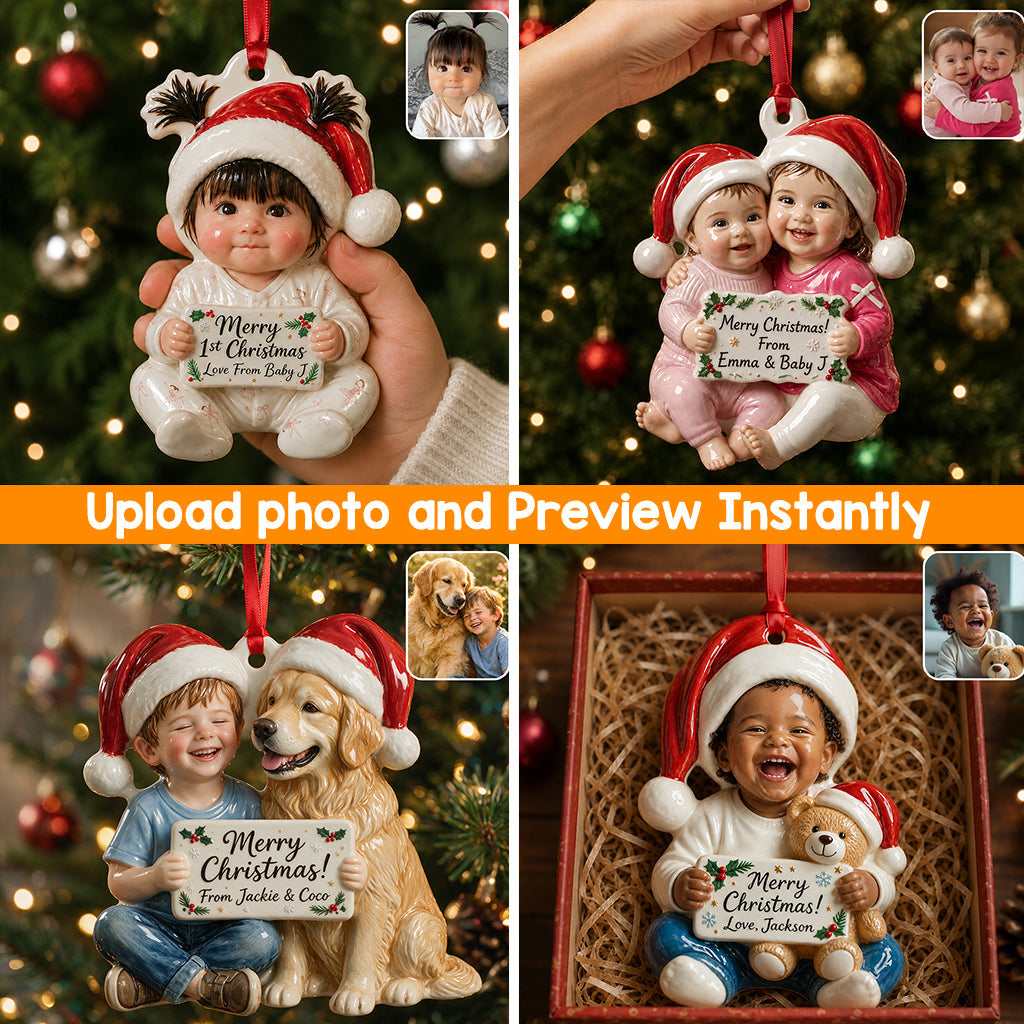 Personalized Christmas Latino Little Boy Premium 3D Resin Ornament Holiday Keepsake Gift