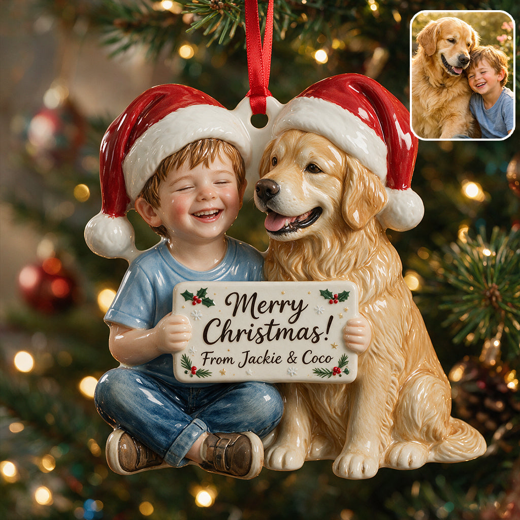 Personalized Christmas Black Little Girl Premium 3D Ornament Keepsake Gift