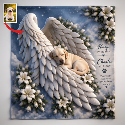 Personalized Adult Yellow Labrador Retriever Memorial Wearable Blanket