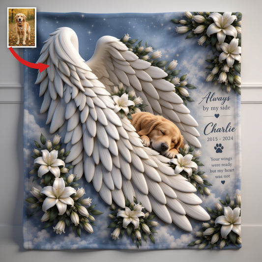 Personalized Adult Golden Retriever Memorial Wearable Blanket Pet Remembrance Gift